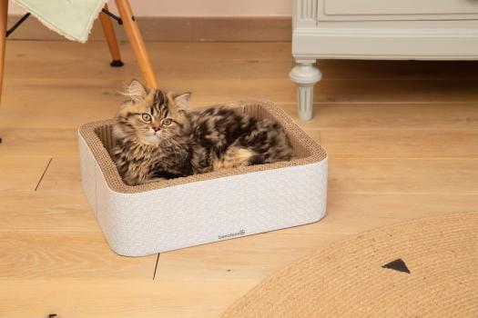 beeztees Kratzkorb Kero 2 in 1 - Kratzpappe und Katzenbett